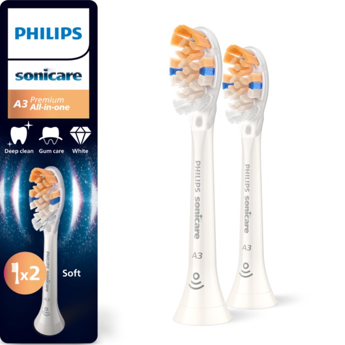 Philips Sonicare HX9092/87 Allt-i-ett-borsthuvuden, vit, 2-pack