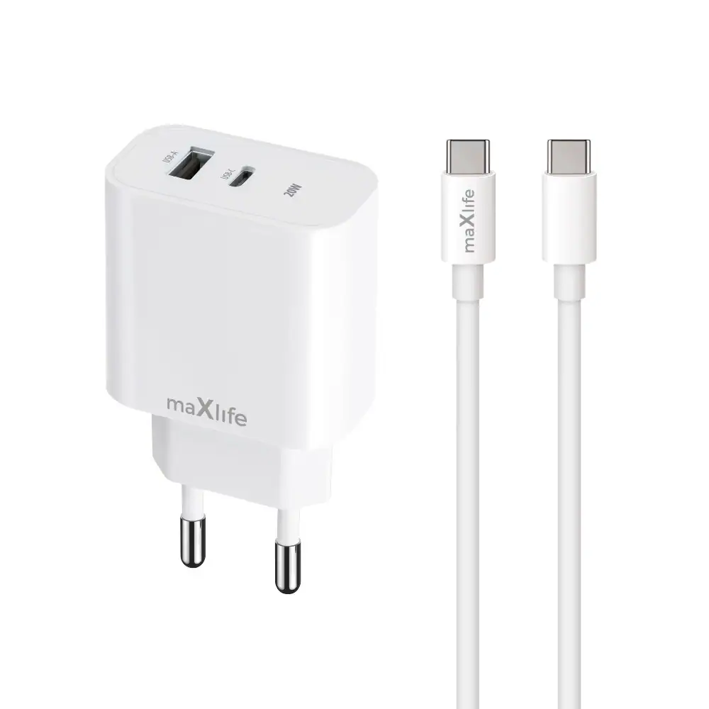 Snabbladdare 20W USB-C till Iphone 15, 16, Samsung & Google + Kabel