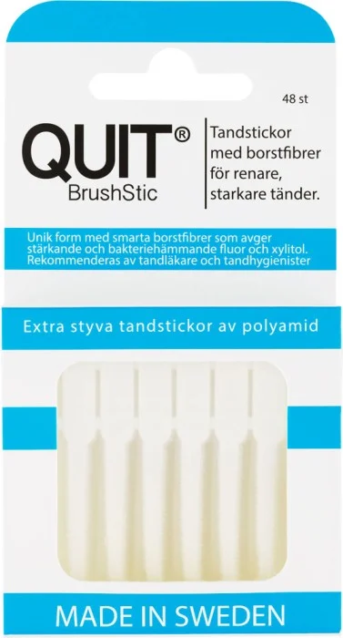Quit Brushstic plasttandsticka, 48 st
