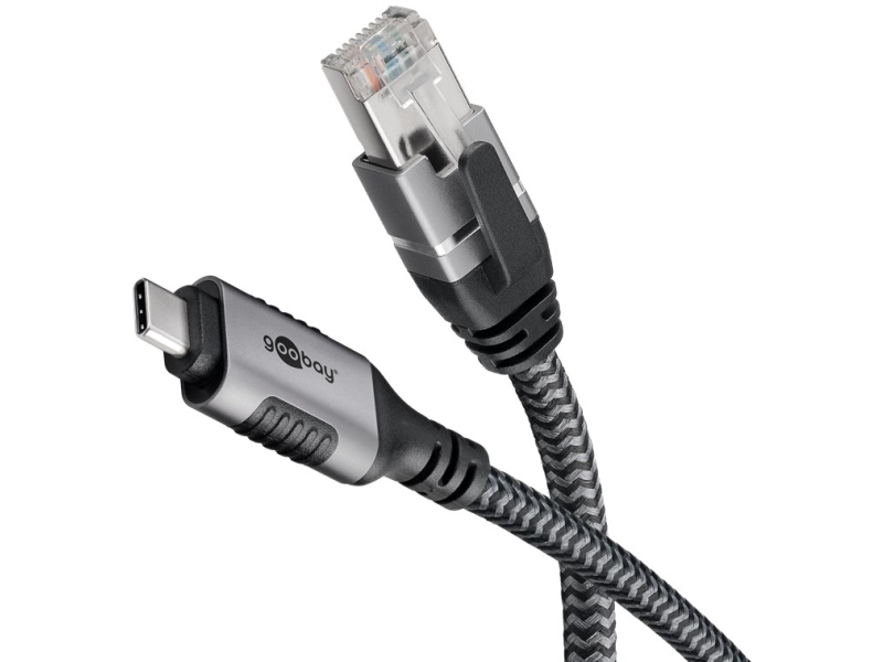 Nätverkskabel med USB-anslutning USB-C 2 m