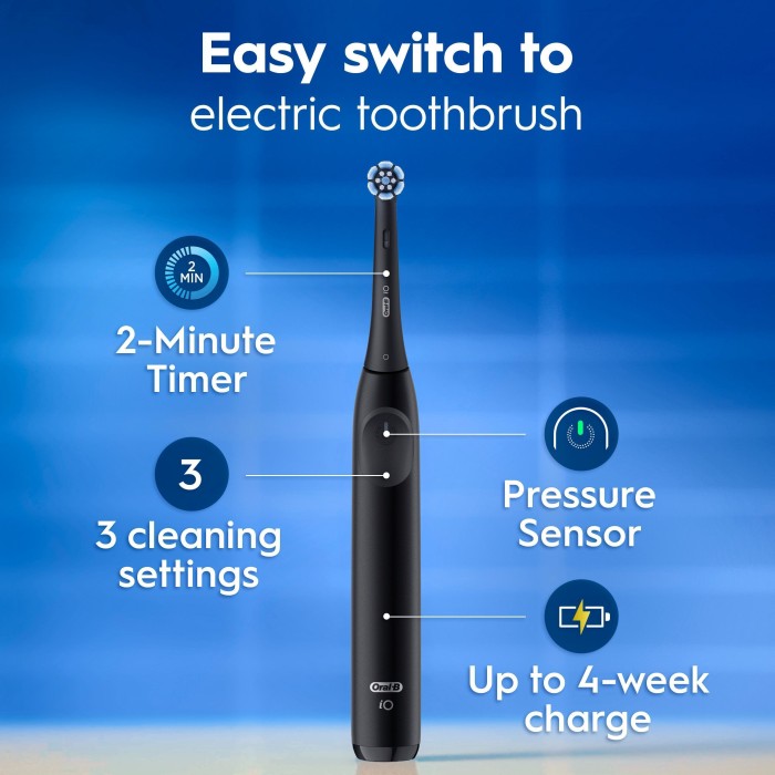 Oral-B iO2 Duo Edition eltandborste, Night Black & Calm Pink, bild 3