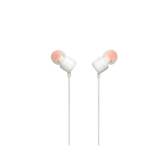 JBL Tune 110 In-Ear hörlurar, vit
