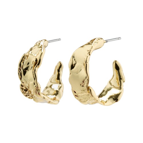 PILGRIM - Elara Organic Shaped Hoop Earrings - Gold - 2.2 cm