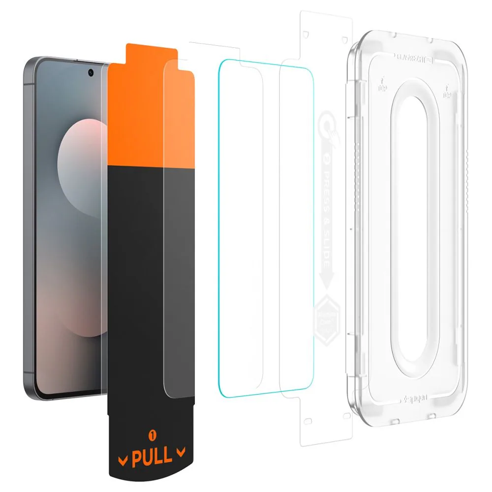 Spigen Glas.tR "EZ Fit Pro" härdat glas, 2-pack för Samsung Galaxy S25 FE, bild 3