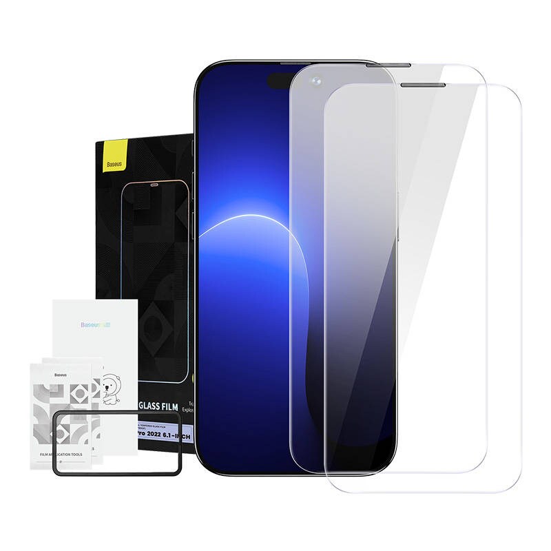 Baseus Kristallhärdat glas Dammtätt 0,3mm för iPhone 14 Pro (2st), bild 4