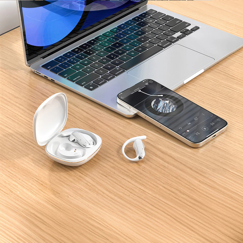 Dudao U17Z Bluetooth 5.3 OWS Headphones with Ear Hooks - White, bild 2