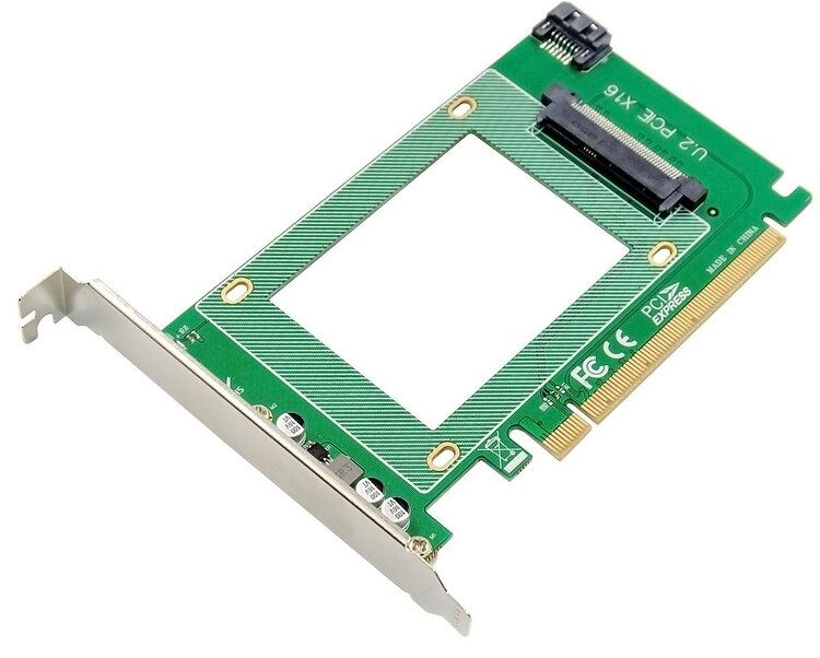 ProXtend PX-SA-10147, PCIe, U.2, Fullhöjd/fullängd, PCIe 3.0, Silver, Grön, PC