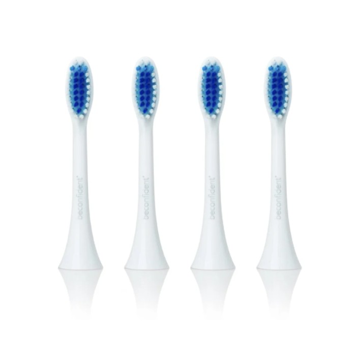 Beconfident Regular Sonic 4-pack tandborsthuvud Vit, Soft-Medium