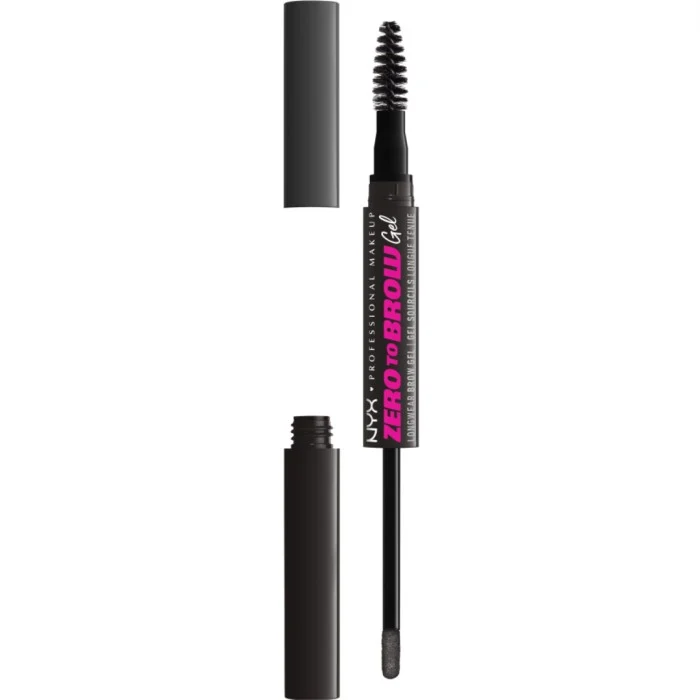 NYX PROFESSIONAL MAKEUP Zero To Brow Longwear Brow Gel 08 Black 08 Black