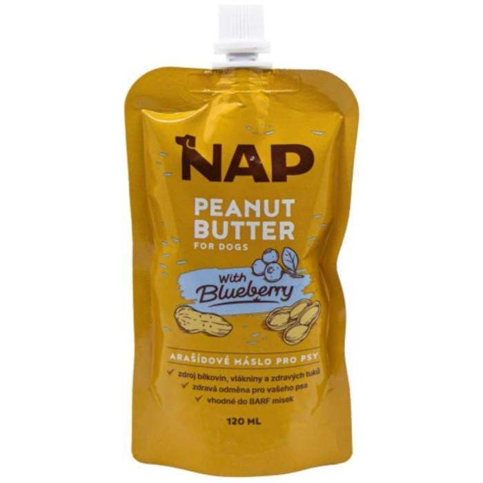 NAP Jordnötssmör Blåbär för hund 120 ml