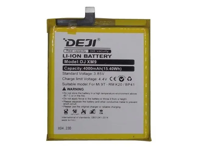Extra Digital SM220496, Batteri, Xiaomi, Mi 9T, Litium Polymer (LiPo), 4000 mAh, 3,85 V