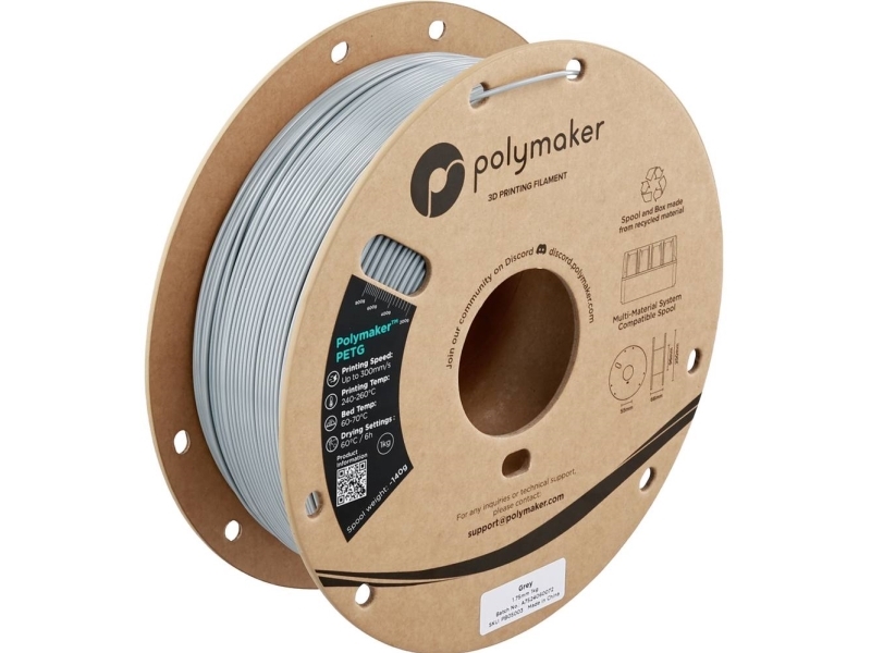 Polymaker PB05003 Filament PETG HighSpeed-filament 1,75 mm 1000 g Grå 1 st