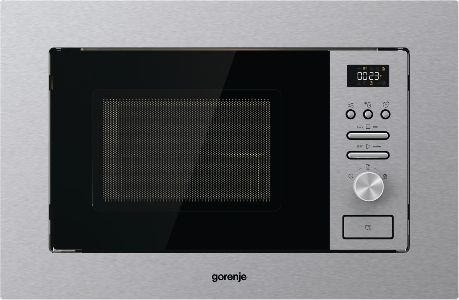 Gorenje BM201AG1X, Inbyggd, Grillmikrovågsugn, 20 l, 800 W, Inbyggd display, LED