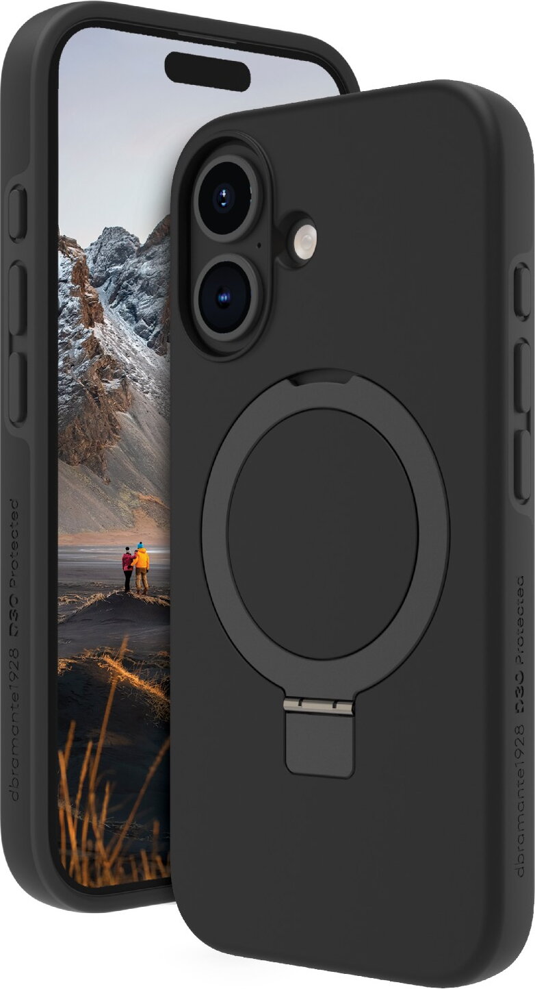 dbramante1928 Iceland Ultra D3O MS Kickstand-skal för iPhone 16 (svart)