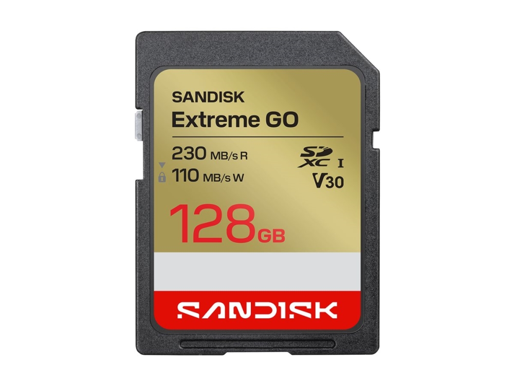 SanDisk Extreme GO SDXC V30 128GB 230MB/s -minneskort