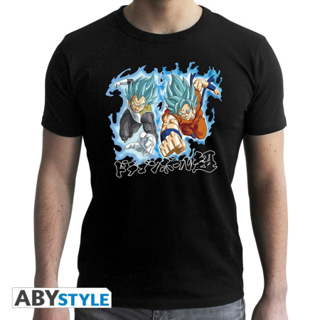 Dragon Ball Super Goku & Vegeta T-Shirt Black (X-Large)