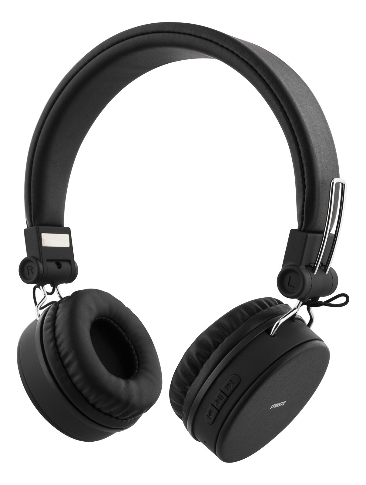 STREETZ Vikbart on-ear BT headset, 3.5 mm, svart, bild 4