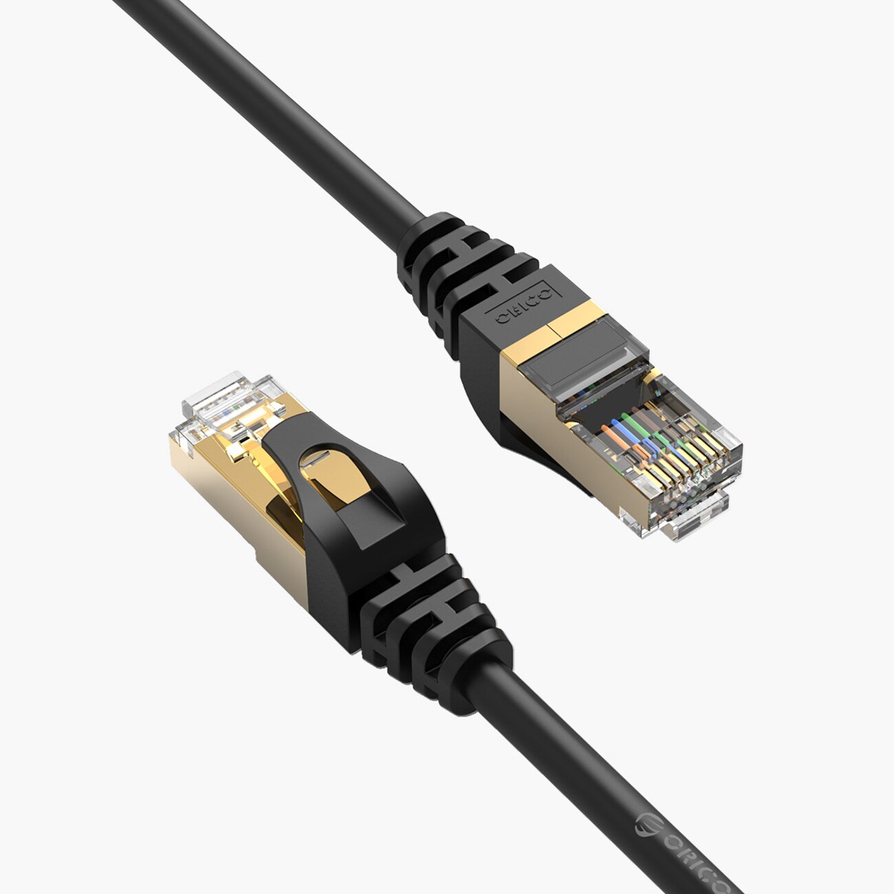 Orico PUG-C7 CAT7 10 Gbps RJ45 Ethernet-nätverkskabel för internet och LAN, rund, 3 m – svart, bild 4