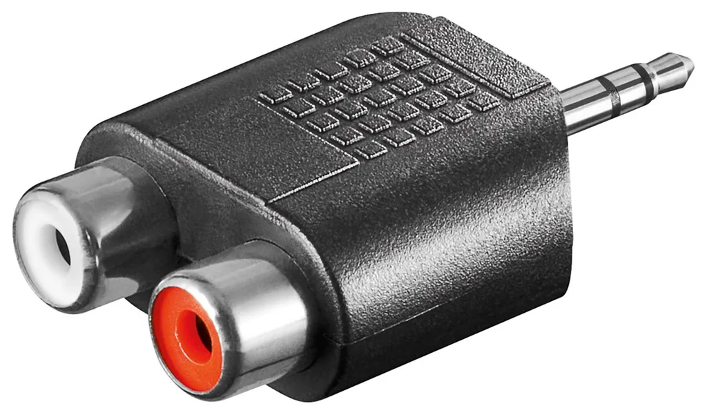 Goobay RCA-adapter AUX 3.5 mm hane till 2x RCA hona stereo