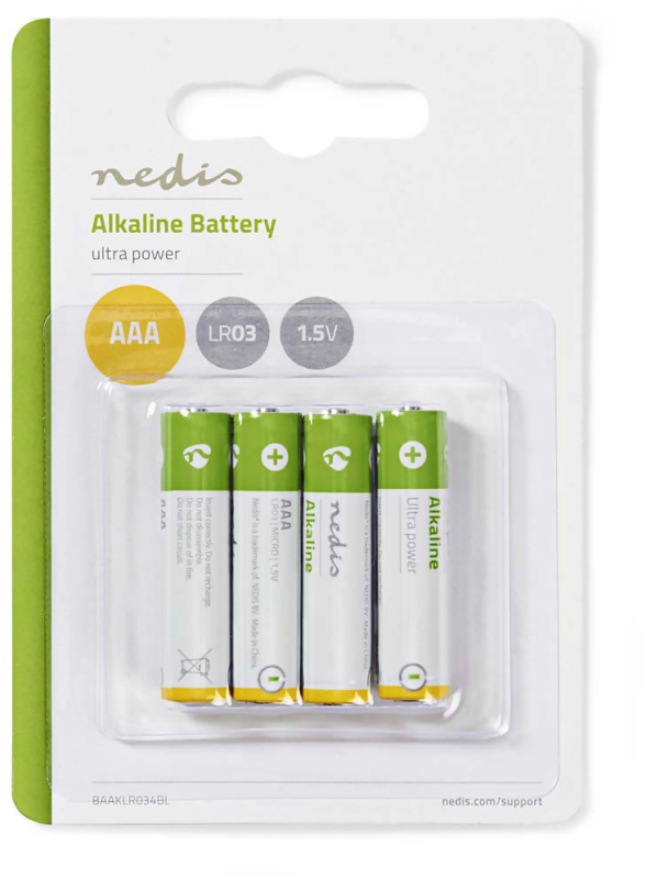 Nedis Alkaliskt batteri AAA - 1.5 V - 4st