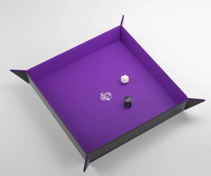 Gamegenic Magnetic Dice Tray Square: Black/Purple