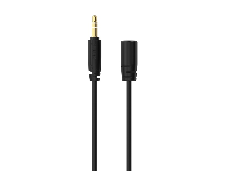 Sinox PRO 3,5 mm mini jack-förlängningskabel, 5 m, svart