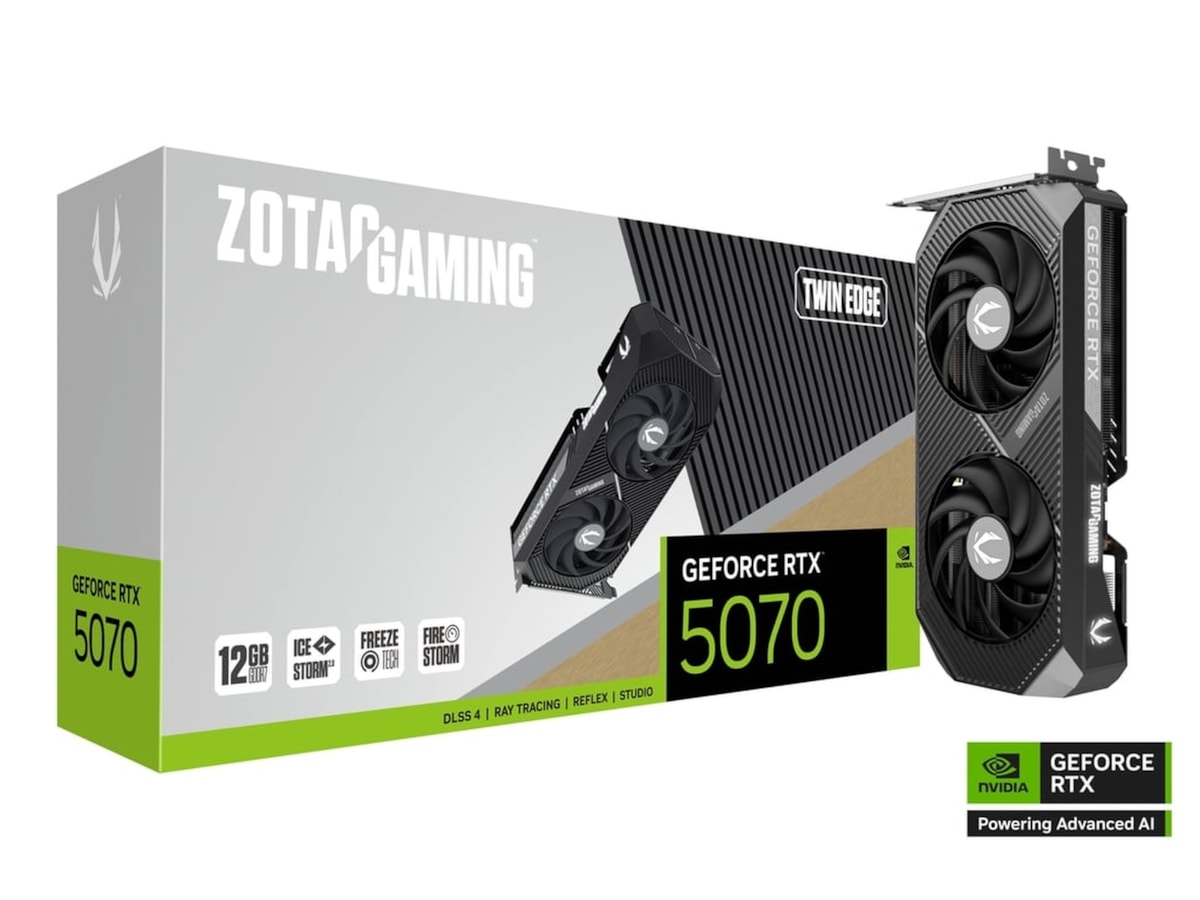 ZOTAC GeForce RTX 5070 Twin Edge - 12GB GDDR7 RAM - Grafikkort