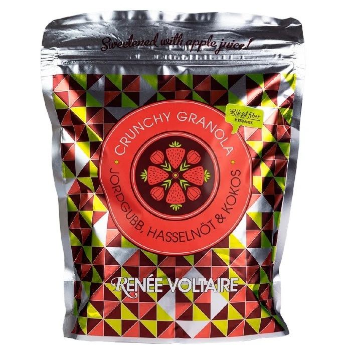 Renée Voltaire Crunchy Granola Jordgubb, Hasselnöt & Kokos 450 g