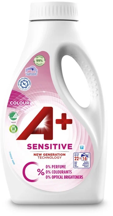 A+ Sensitive Colour Flytande tvättmedel 880 ml