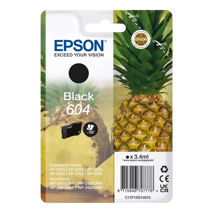 Epson T604, svart bläckpatron, bild 4
