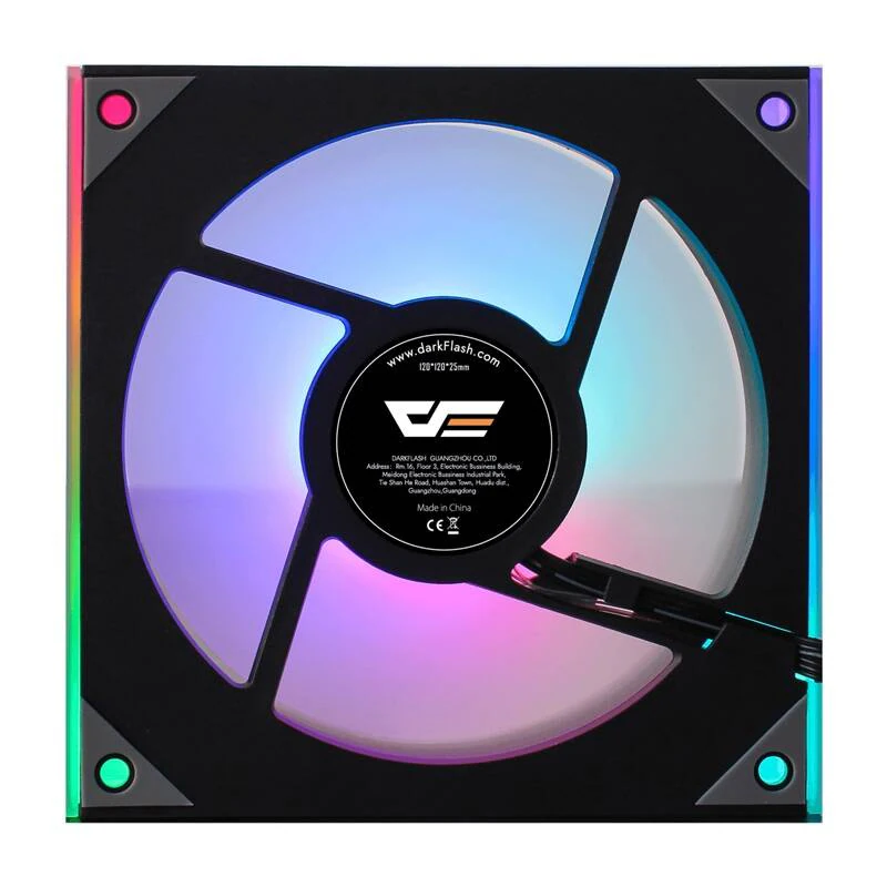 Darkflash DM8 ARGB Cooling Fan (Black) - Chassi fläkt - 120mm - Svart - 28 dBA, bild 2