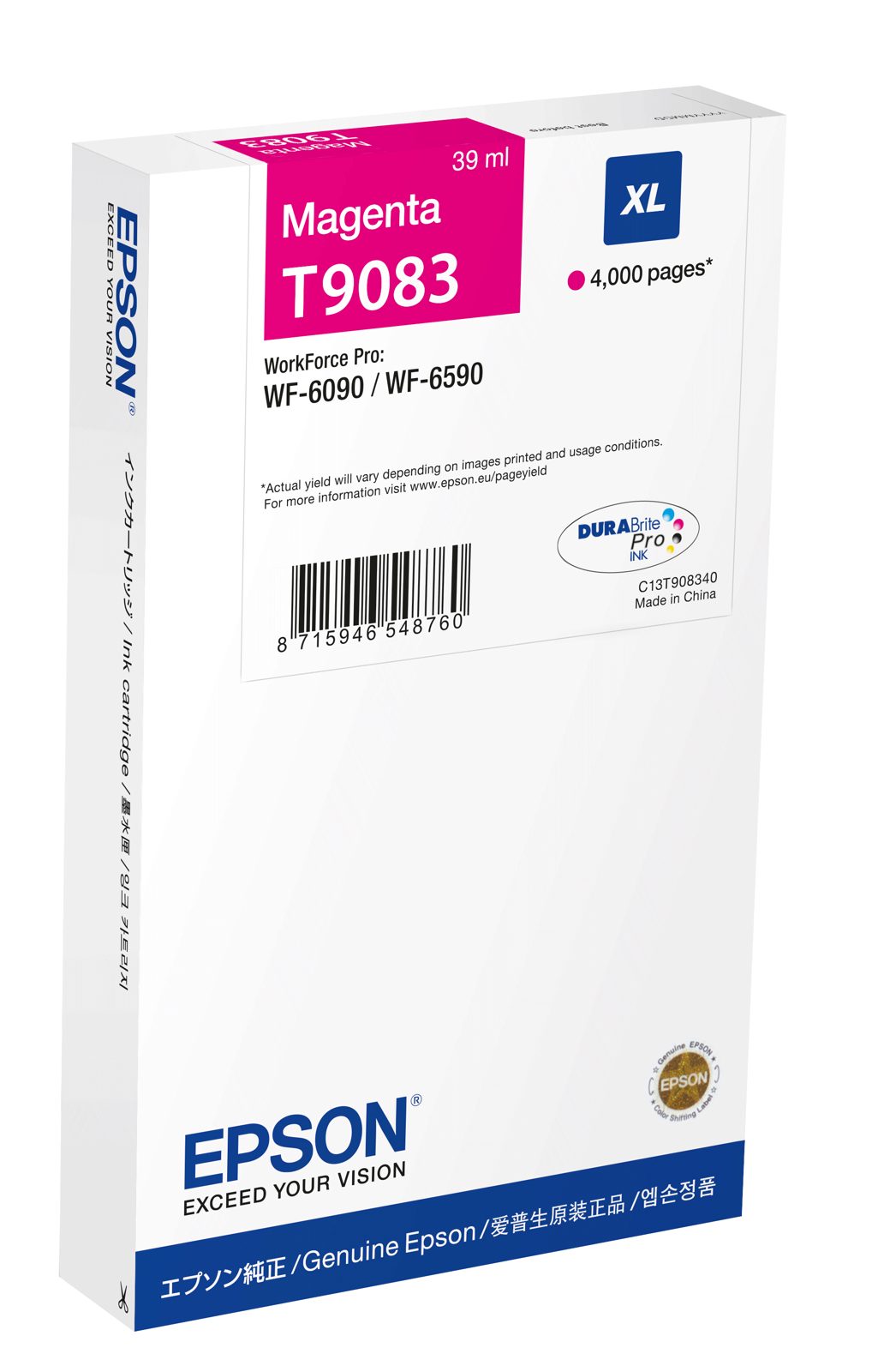 Epson T9083 XL Magenta, 39 ml, 4000 sidor, bild 3