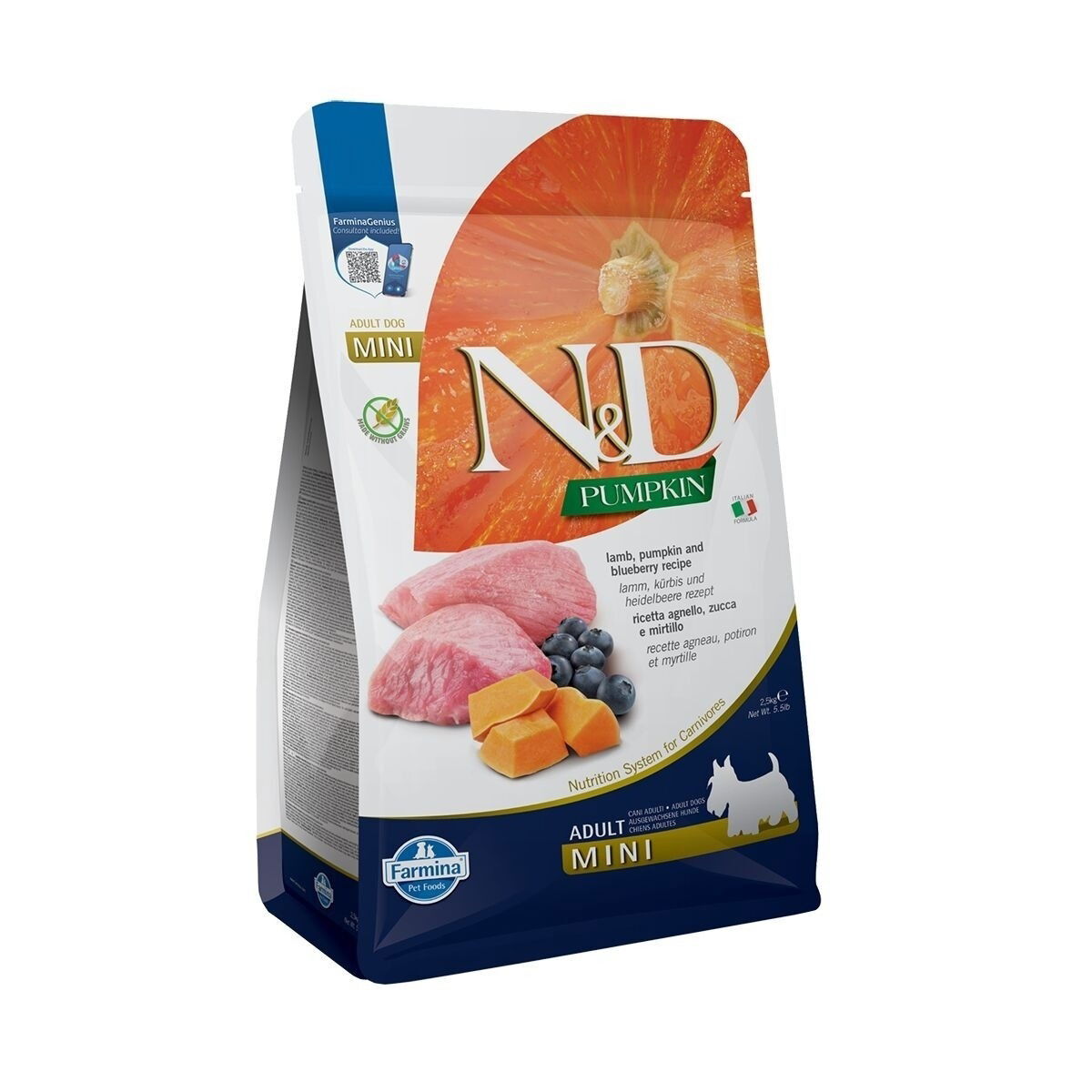 Farmina N&D Dog Pumpkin, Lamb & Blueberry Small 2,5 kg