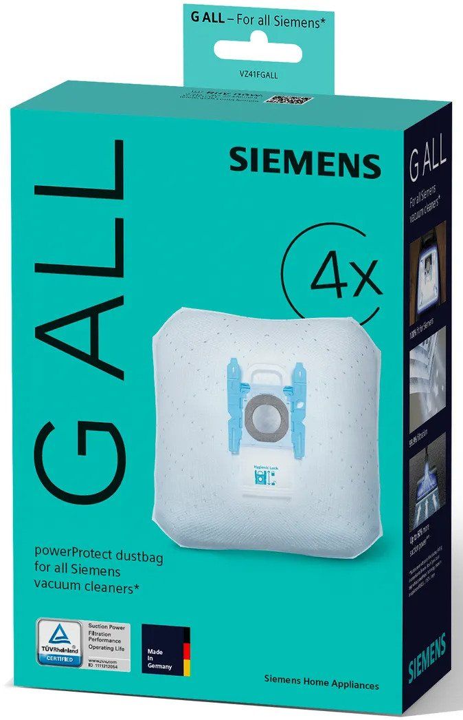 Siemens PowerProtect G ALL Dammsugarpåsar - 4-pack