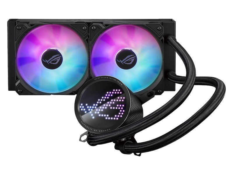 Asus ROG Ryou III 240 ARGB, 240mm, 2x120mm ROG ARGB fläktar och Anime Matrix LED Display - Svart, bild 4