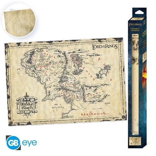 Lord of the Rings Middle Earth Parchment poster