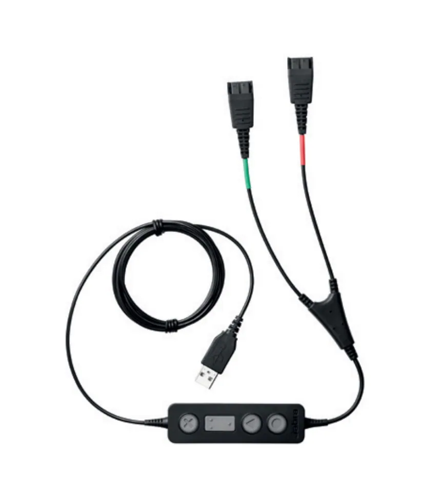 Jabra LINK 265 Headsetadapter USB till 2x Quick Disconnect