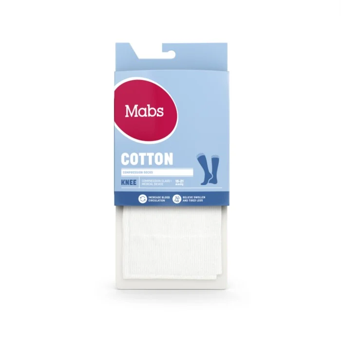 Mabs COTTON KNEE WHITE M, 1 par, bild 2
