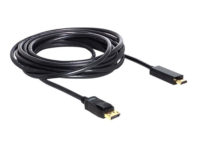 Delock DisplayPort-kabel 1.1 hane till High Speed hane passiv 5m - Svart