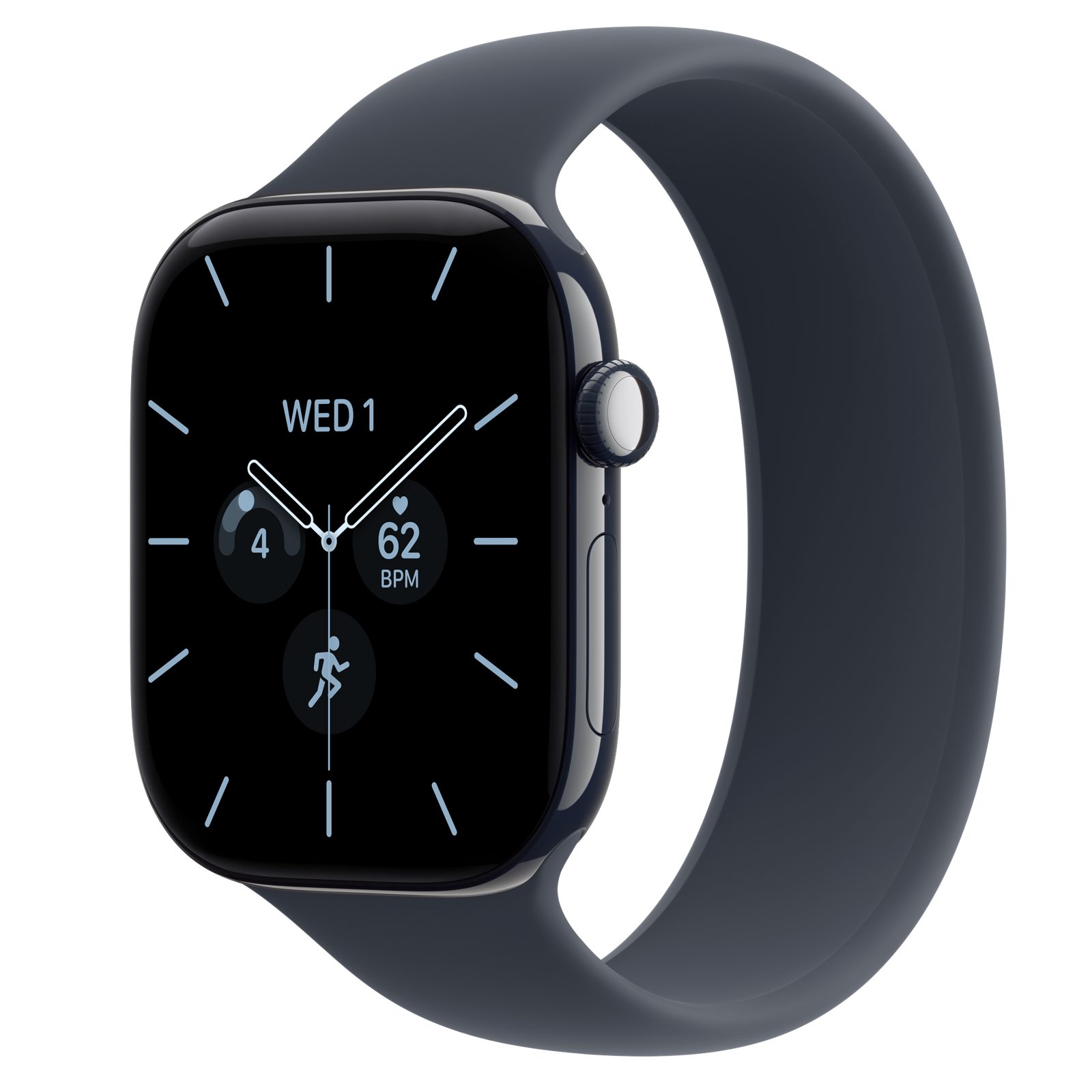 Apple Watch Series 12 (GPS + Cellular) • Keramikboett nattblå, 46 mm • Sololoop marinblå