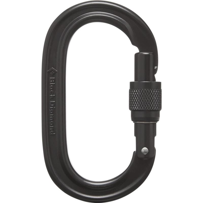Black Diamond Oval Keylock Scrwgt Carabiner Black - OneSize