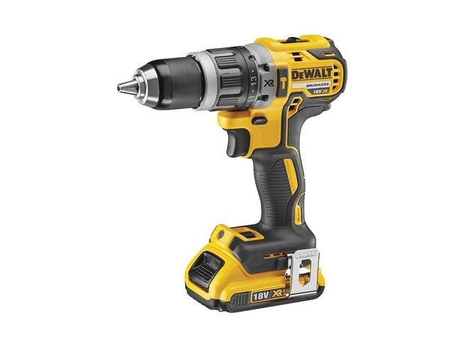 DeWalt DCD796D2-QW borrskruvdragare 18 V 70 N·m, 2 x 2,0 Ah-batterier