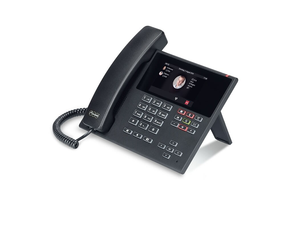 Auerswald COMfortel D-400 - VoIP-telefon med nummerpresentation/samtal väntar - 3-riktad samtalsförmåg - SIP, RTP, SRTP, SIPS - 6 linjer - svart, bild 2
