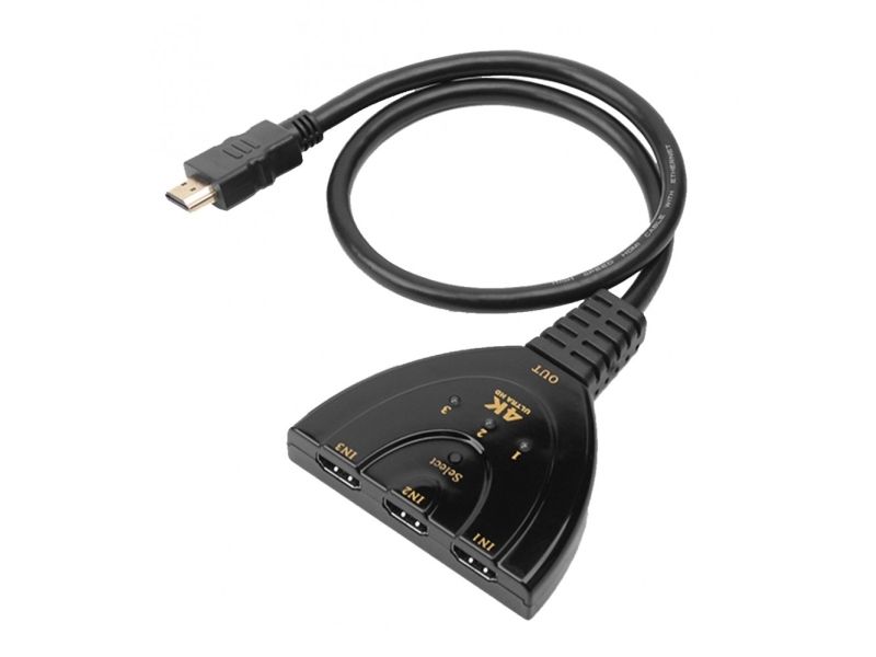 Techly IDATA HDMI-3F30, HDMI, 1.4b, Svart, 30 hz, 2160p, 3,4 Gbit/s