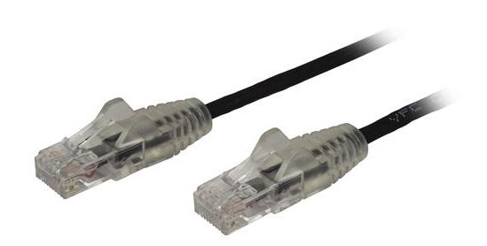 Nätverkskabel oskärmad Cat6, StarTech.com, slim, RJ45 snagless, 0,5 meter - Svart, bild 2