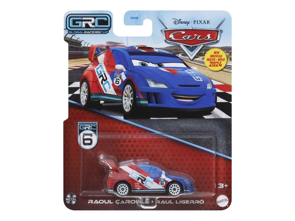 Disney Pixar Cars Disney and Pixar Cars World Grand Prix Raoul CaRoule, Bil, 3 År, Metall, Blå, Röd, Vit
