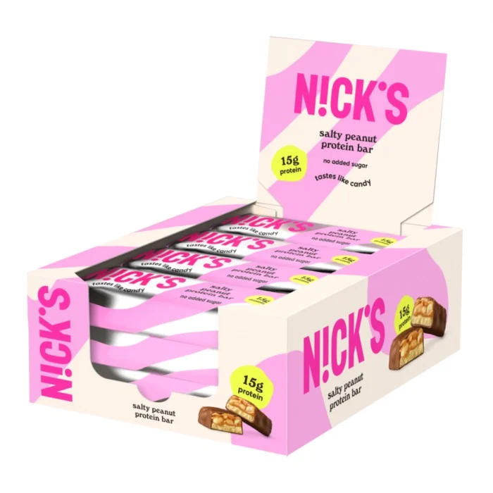 Nicks Protein Bar , Salty Peanut, 12-pack