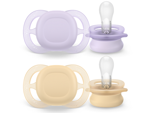 Philips Avent Ultra Start Napp 0–2 mån - ljusrosa/ljusgul, bild 3