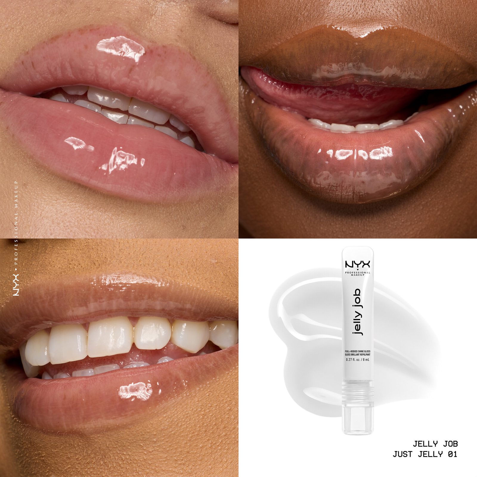 NYX PROFESSIONAL MAKEUP Jelly Job Lip gloss 01 Just Jelly, bild 3