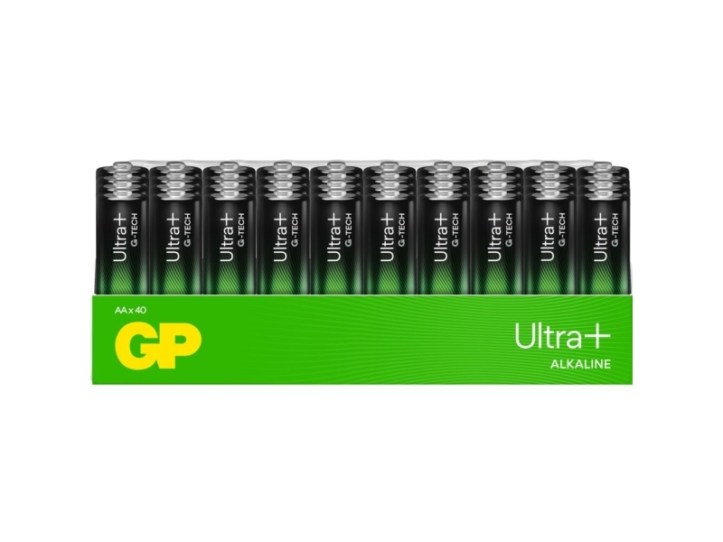 GP Ultra Plus Alkaliska AA-batterier (LR6) Box 40-P, bild 2